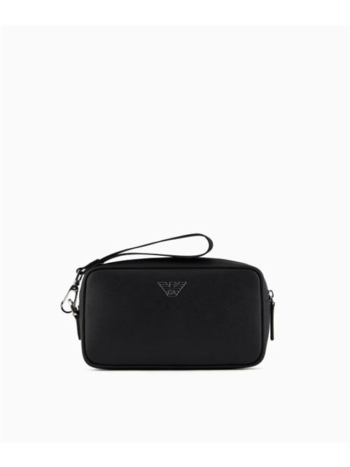 BEAUTY CASE IN REGENERATED LEATHER EMPORIO ARMANI | Y4R356.Y138E81072 BLACK